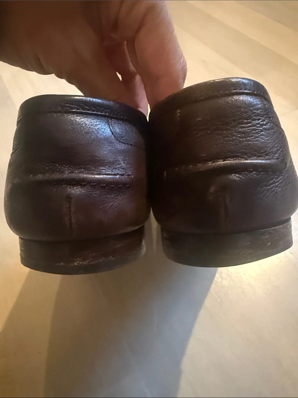 Men’s Gucci Brown Leather Horsebit Loafers Size 8 1/2